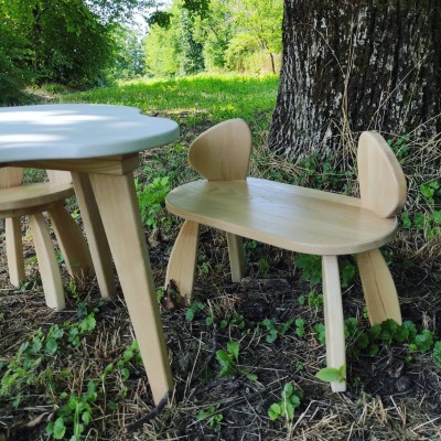 Stol i klupa - miš natur